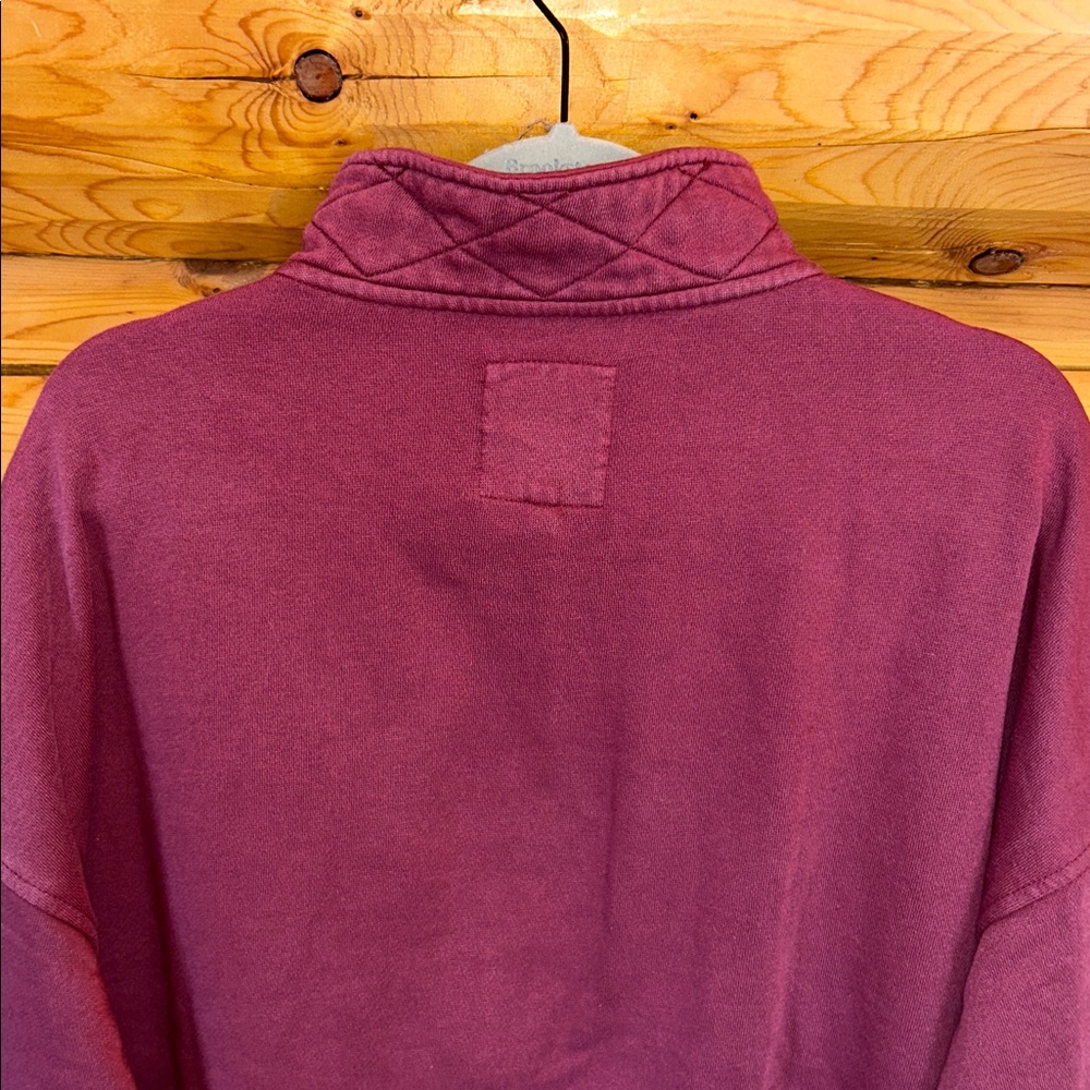 Aerie EUC Oh Snap! Sweatshirt Size Medium in Deep Cherry - Picture 13 of 15